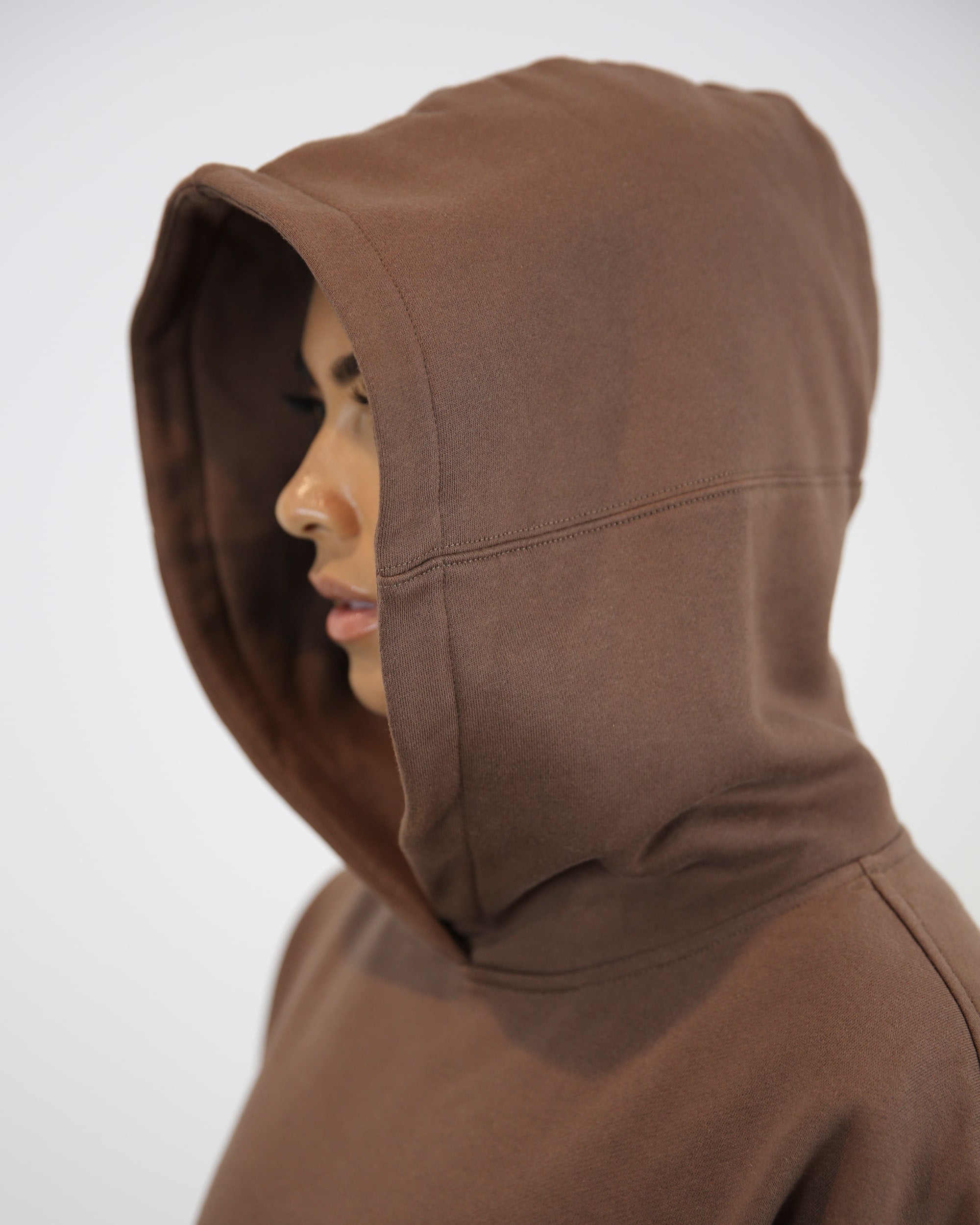 Brown Oversized Hoodie with Drawstring – SG by Evelyn Lozada