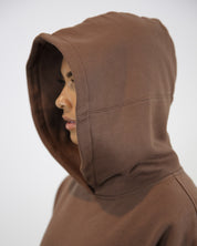 Brown Oversized Hoodie with Drawstring