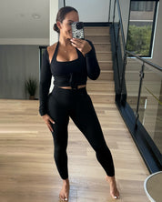 Luxe 3-Piece Jet Black Set